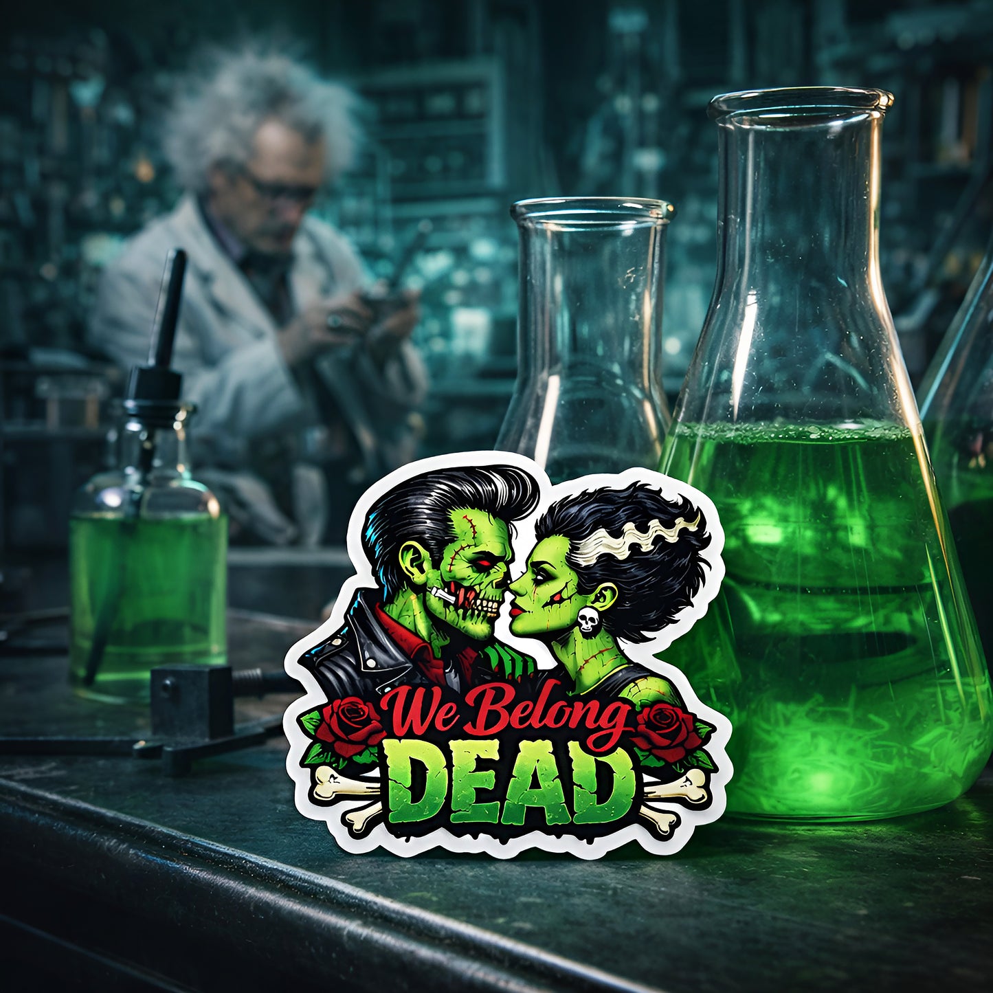We Belong Dead Vinyl Sticker