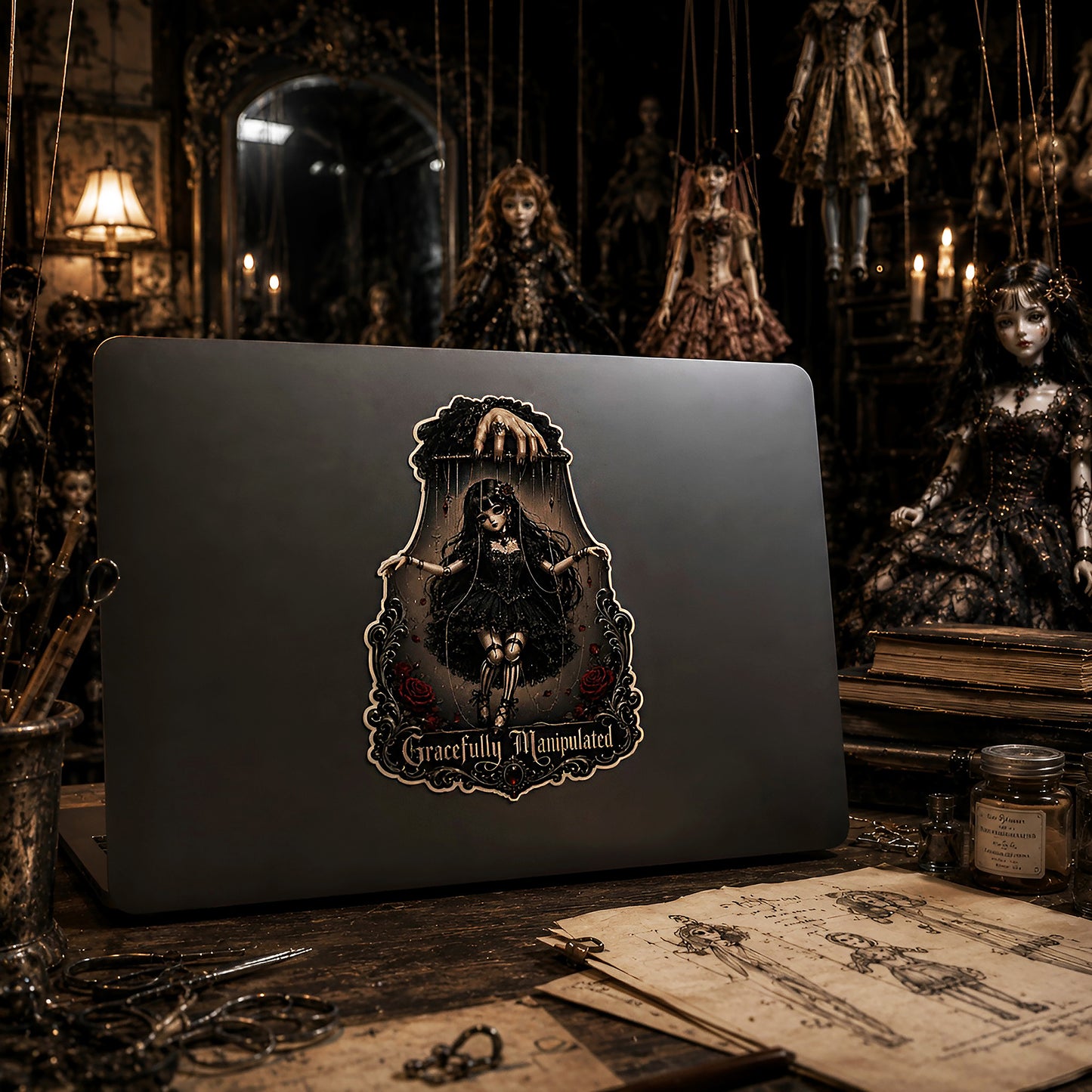 Gracefully Manipulated Vinyl Sticker