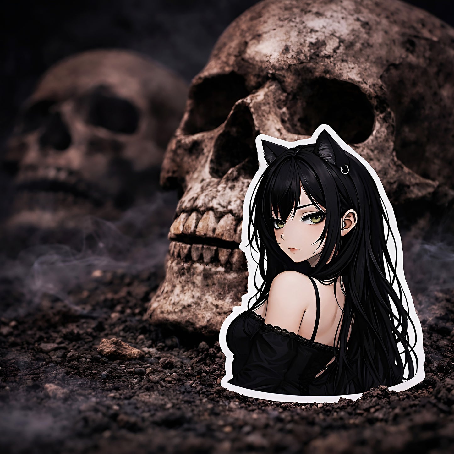 Graveyard Siren Die-Cut Vinyl Sticker