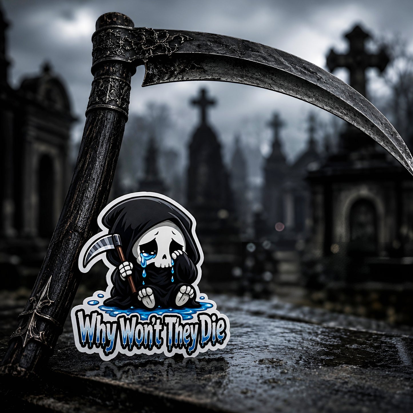 Why Won't They Die Vinyl Sticker