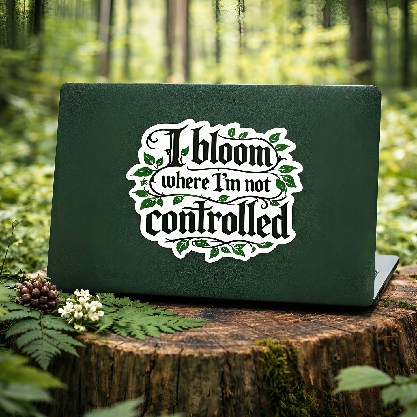I Bloom Where I'm Not Controlled Vinyl Sticker