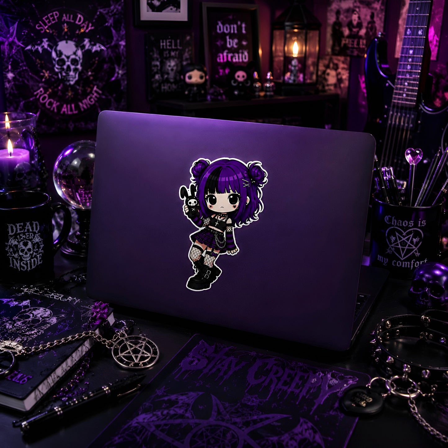 Velvet Hexheart Vinyl Sticker