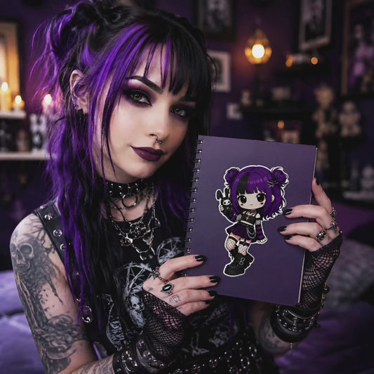 Velvet Hexheart Vinyl Sticker